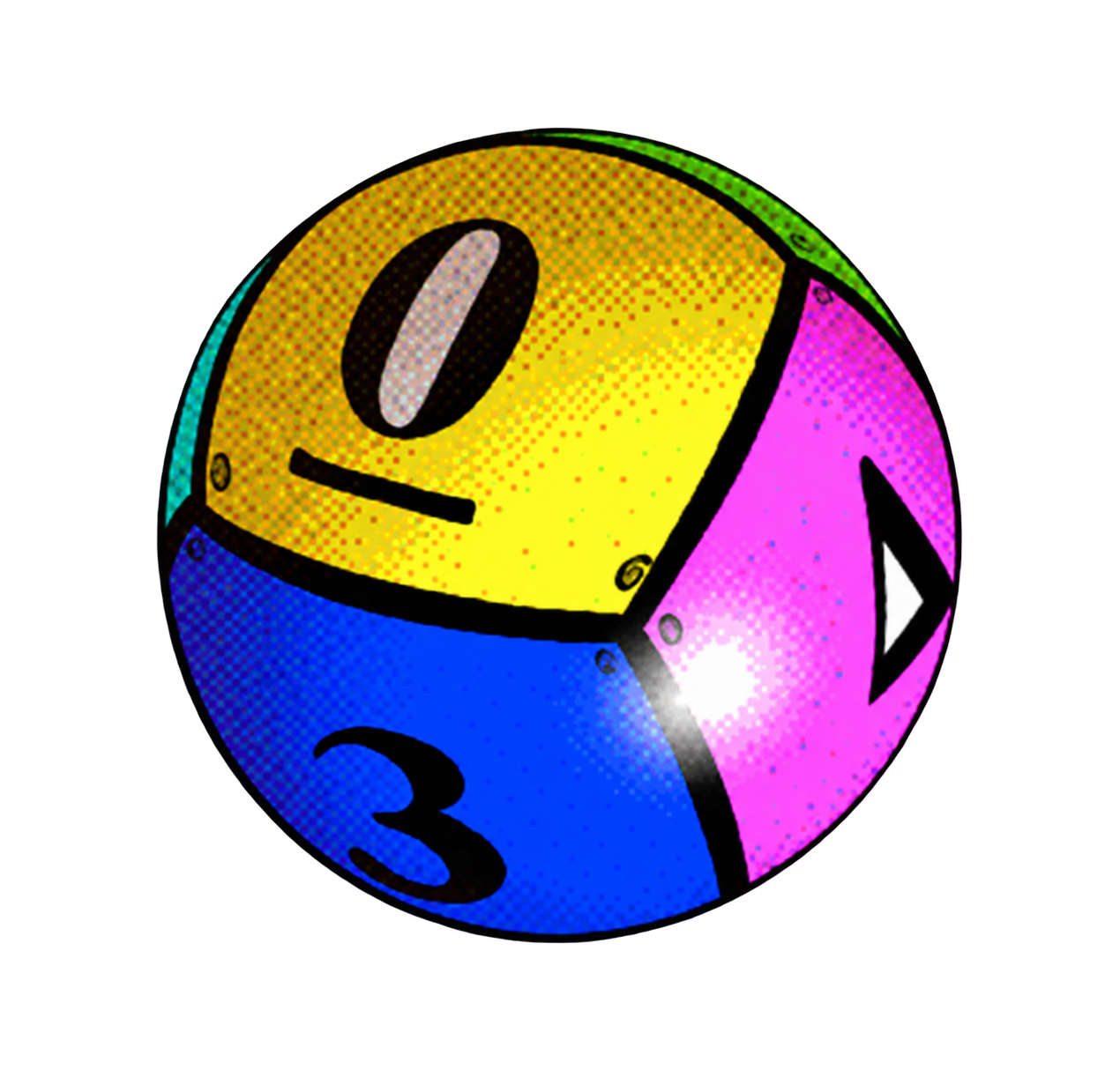 Colorful numbered polyhedron